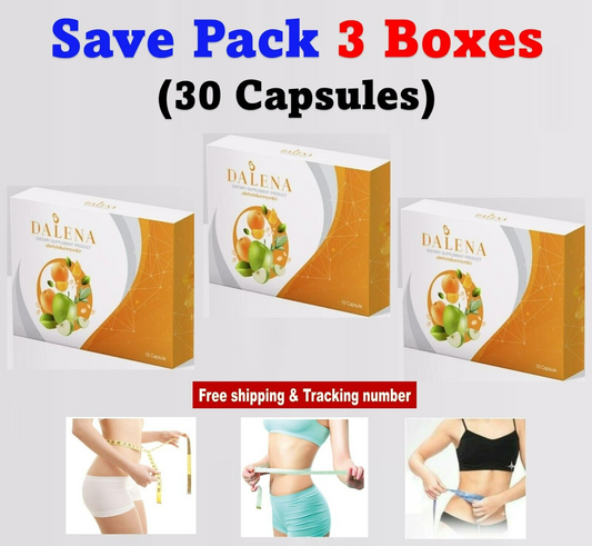 3X Dalena Dietary Supplement Weight Control Diet Block Burn Fat 30 Capsules