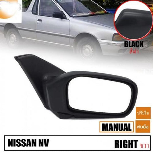RH Right Side Wing Door Mirror Manual Black For Nissan AD NV Tsubame 1993-1999