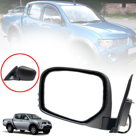 Side Door Mirror For Mitsubishi Triton L200 2005-2014 Electric 5 Wires Black LH