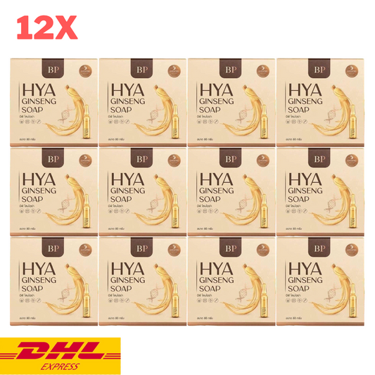 12x BP HYA Ginseng Soap Bar Face Body Skin Bright Soft Smooth Moisturizing 80 g