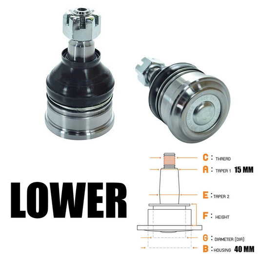 2x Lower Ball Joint For Mitsubishi Lancer E-Car CK2 CE CC 1992-2002 Sedan