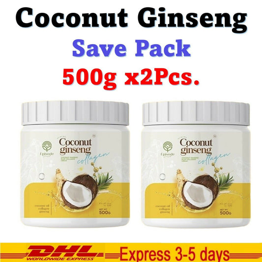 2x Ginseng Coconut CREAM BY EPS Skin Soft Beauty Smooth Soft Radiance Naturally
