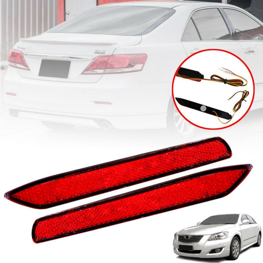 Tail Rear Reflector Bumper Red Len LED For Toyota Camry Sedan 2007-2013