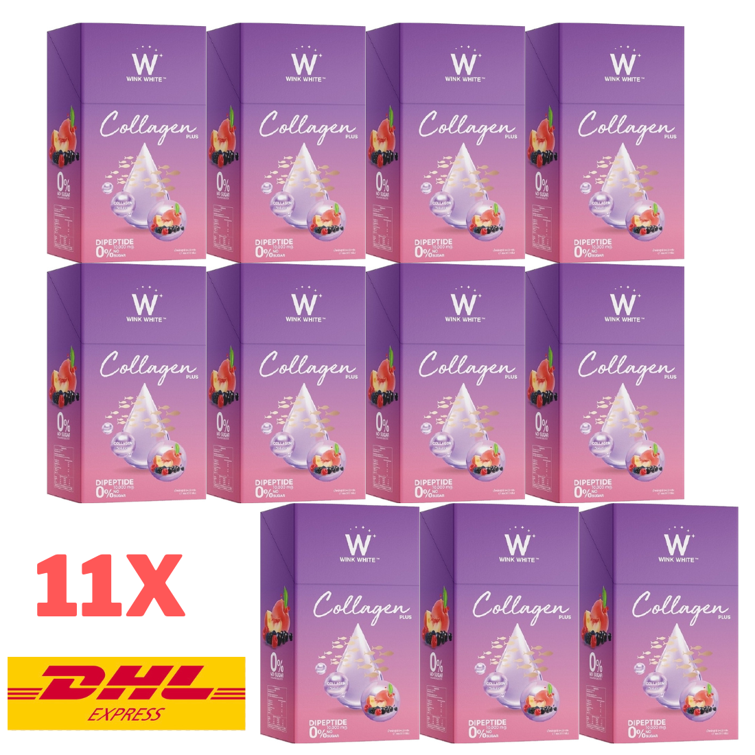 11x Wink White W Collagen Plus Powder Drink Brightening Anti-aging Radiant Skin