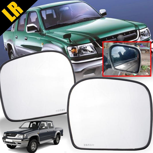 Side Wing Mirror Glass Lens Set Left Right LR For Toyota Hilux 6th Gen 2002-2004