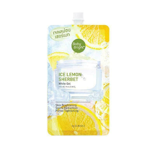 Baby Bright Ice Lemon Sherbet Whitening Gel Skin Brightening Spots Reduction 8g.