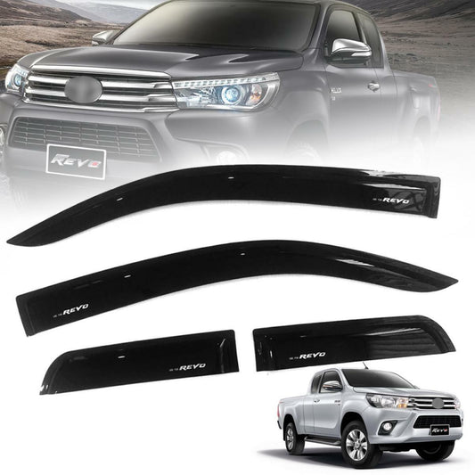 Wind Deflector Sun Rain Visor For Toyota Hilux SR M70 M80 Cab Pickup 2015-2018