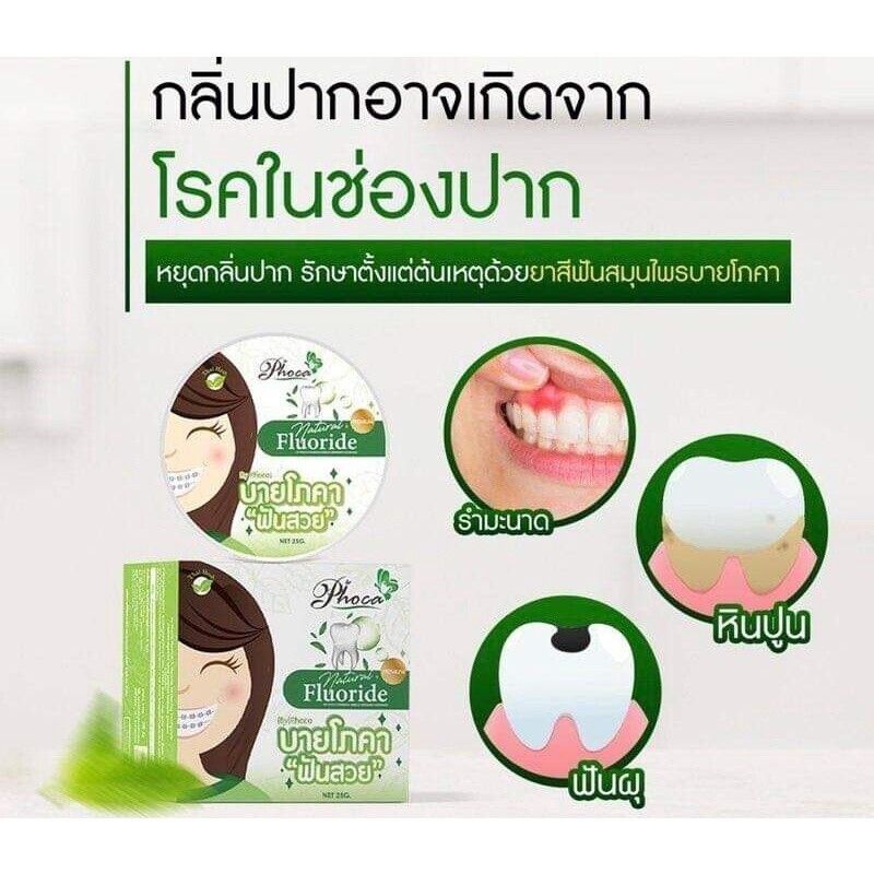 12x By Phoca Thai Herbal Toothpaste Natural Fluoride Teeth Whitening Gumcare 25g