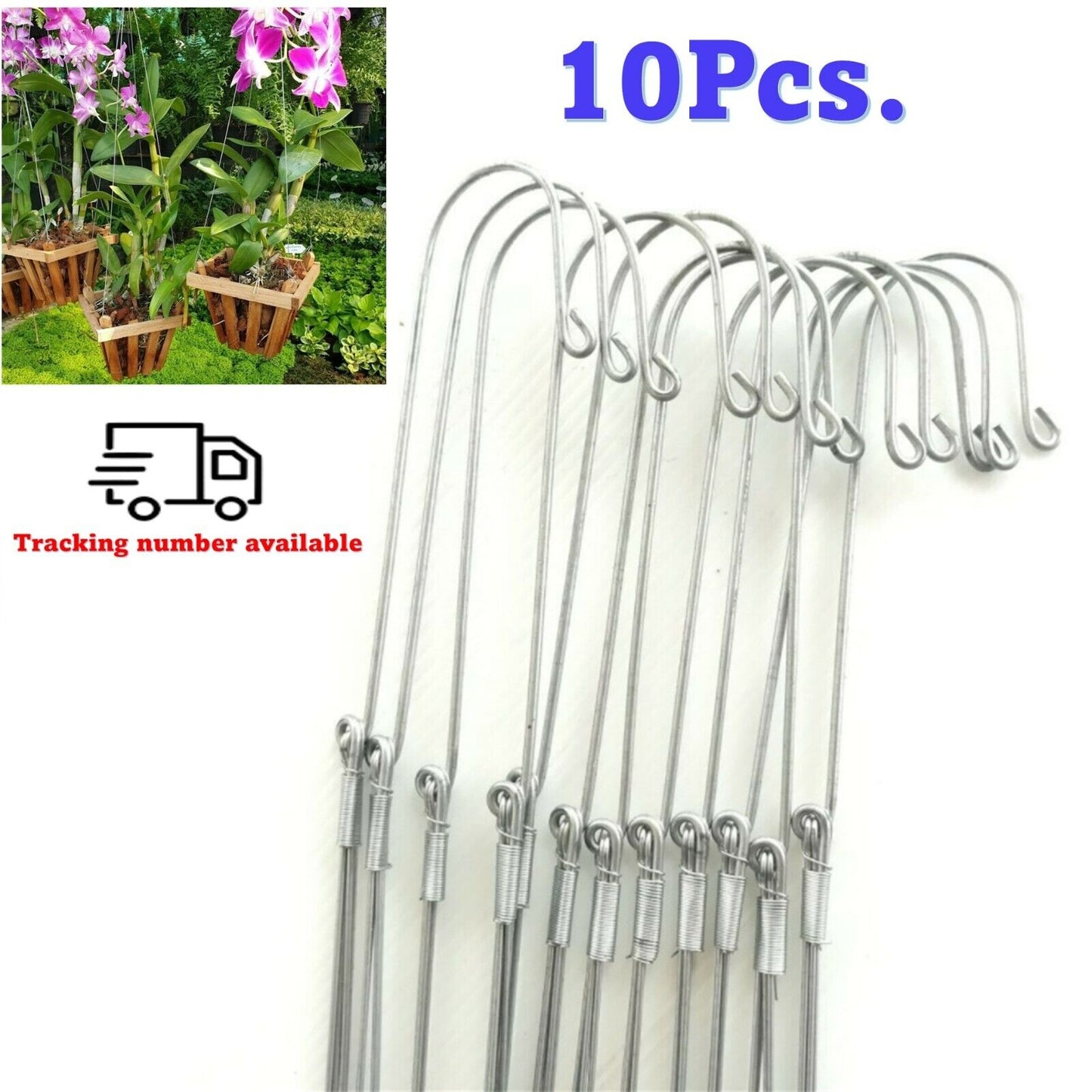 10x Hanger Wire Planter Ganger Garden Orchid Flower Ornamental Vanda Four Stand