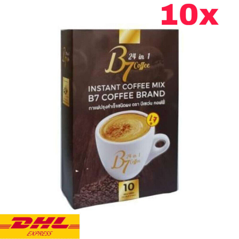 10x B7 Coffee Premium 24 in 1 Instant Mixed Control Weight Cordyceps for Health