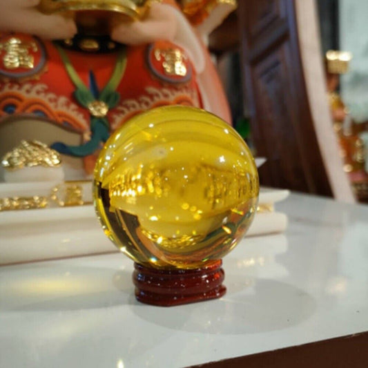 Real Yellow Naga Eye Ball Gem Crystal Amulet Miracle Holy Stone Hight Quality
