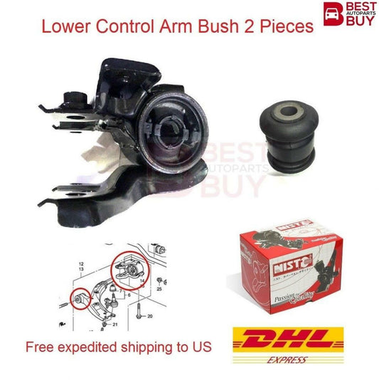 LH Side 2 Pcs Front Lower Control Arm Bush For Honda Cr-V 2007 08 09 10 2011 RE