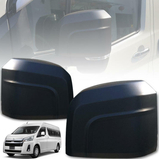 Side Wing Mirror Cover Black For Toyota Hiace Commuter Van H300 2019-2020