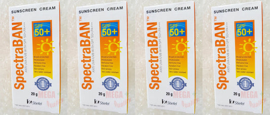 4x Stiefel SpectraBAN SUNSCREEN CREAM Super Protection ANTI UVA-UVB SPF50 PA 20g