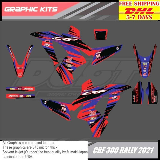 VV17 Stickers Kit For Honda CRF 300 Rally 2021 Motocross Graphics Bike Decals