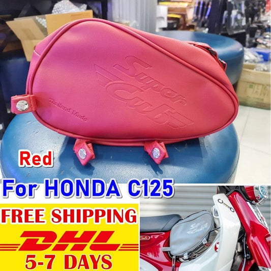 B19 Red Color Bag Luggage For Honda C125 Cub Super Carry Rack Support Center