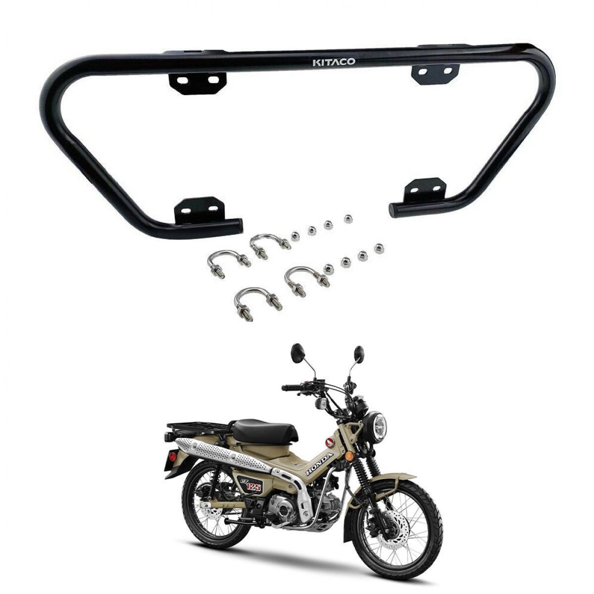 FIT HONDA TRAIL 125 CT125 HUNTER CUB GUARD CRASH ENGINE BUSH BLACK BAR GRILL