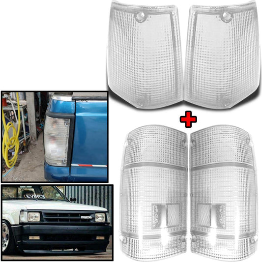 Corner Lamp Tail Light Clear Lens Set For Mazda B2000 B2200 B2600 1985-1998 UF