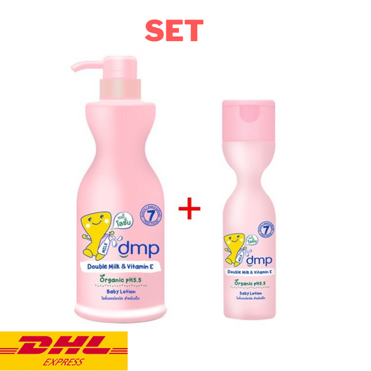 DMP Double Milk Baby Lotion Organic pH 5.5 Body Skin Moisturizing Dermapon Set