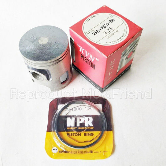 Yamaha DT125 (1978 - 1981) Piston & Ring Set Oversize 0.25 (Diameter = 56.25mm.)