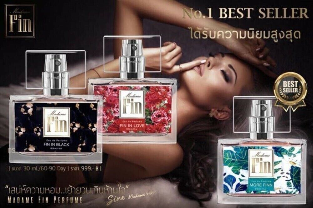 3 Pcs Madame Fin Perfume Pheromone Premium Eau de Perfume Product Size 30 ml.