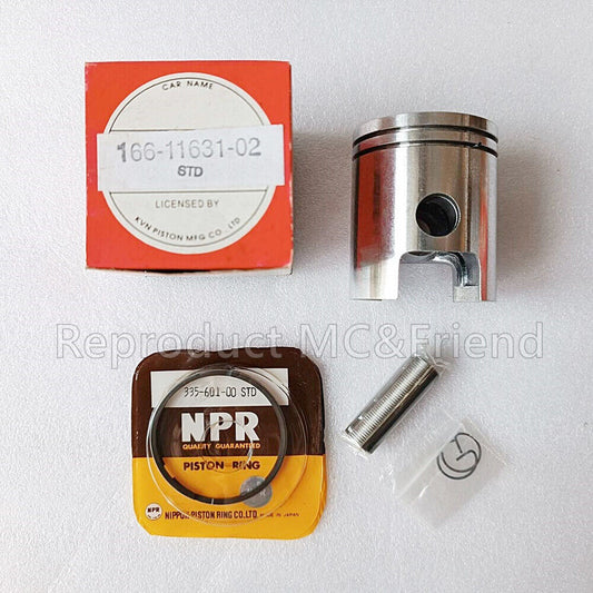 Piston + Rings + Pin Set Size STD. (Dia=52.00mm.) For Yamaha YL2 YL2C L5T L5TA