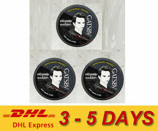 3 X 75 G. GATSBY HAIR STYLING WAX MAT and HARD FROM JAPAN FOR MEN ** Express !