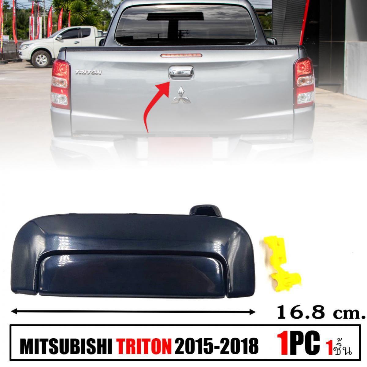 1 PC Rear Tailgate Handle Gloss Black For Mitsubishi L200 Triton Pickup 2015-18