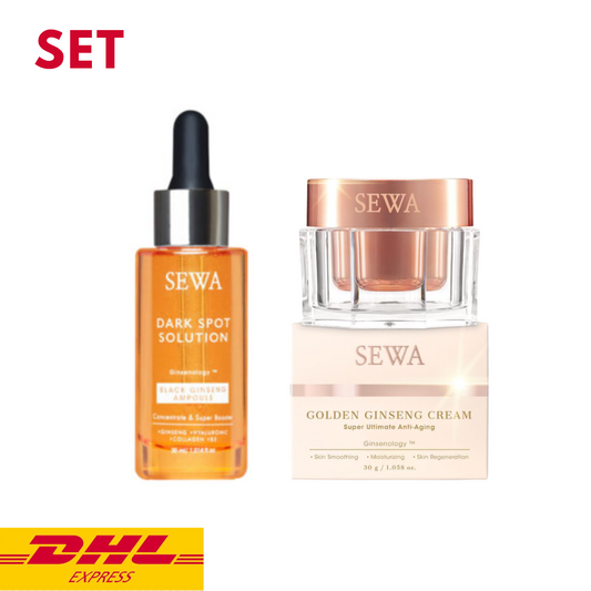 SEWA Dark Spot Solution Black Ginseng Serum 30 ml +Golden Ginseng Cream 30ml SET