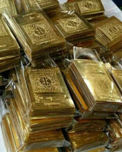 10x Gold Sheet for Phra Buddha Statue Casting Wealth Fortune Plate Thai Buddhism