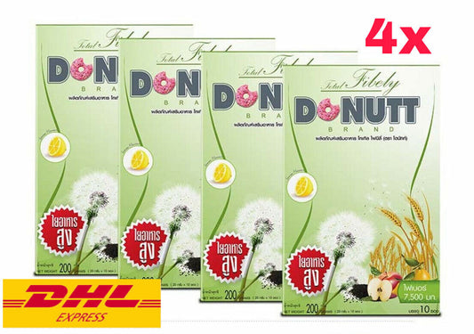 4x DONUTT Total Fibely Fiber Detox Drink Powder Dietary Supplement Healthy