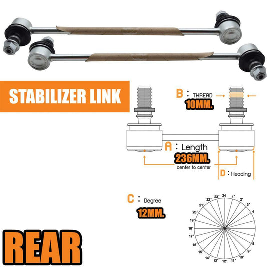 2x Stabilizer Sway Bar Link Rear For Toyota Camry ACV30 ACV40 2001-2008