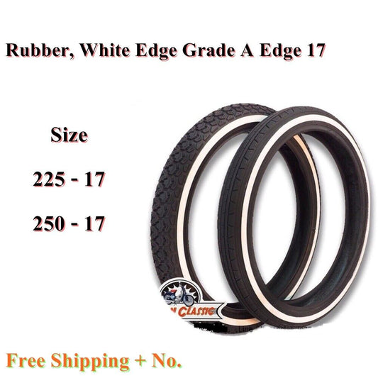 Rubber White Edge Grade A Edge 17 Wall Tire Honda Supercub Vintage Ryuka Classic