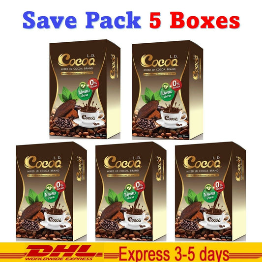 5x L.D. Instant Cocoa Drink Mixed Coffee Slim Healthy Control Appetite 0% Sugar