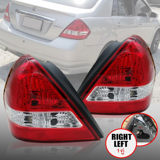 Pair Left Right Tail Lamp Rear Light For Nissan Tiida Versa SC11 Sedan 2006-2012