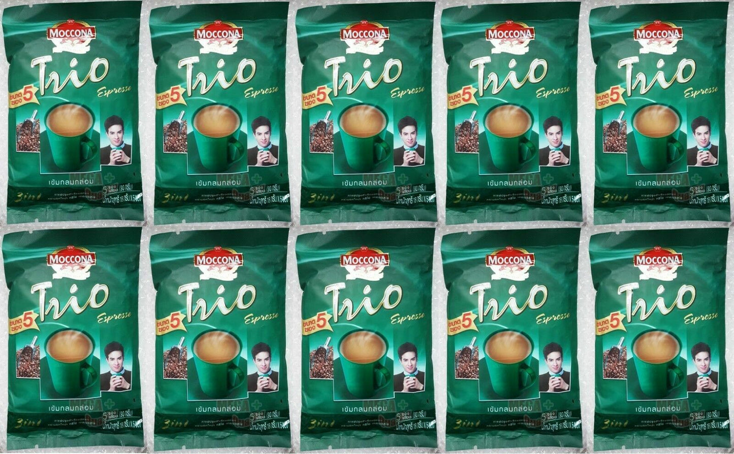 10 x MOCCONA TRIO INSTANT COFFEE MIX POWDER 3 IN 1 EXPRESSO (50 sticks)