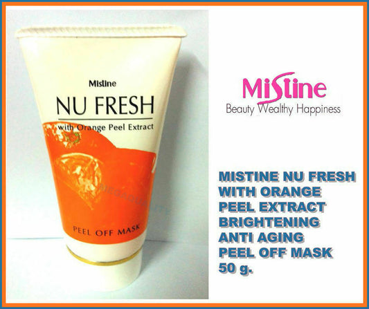MISTINE NU FRESH WITH ORANGE PEEL EXTRACT BRIGHTENING ANTI AGING PEEL OFF MASK