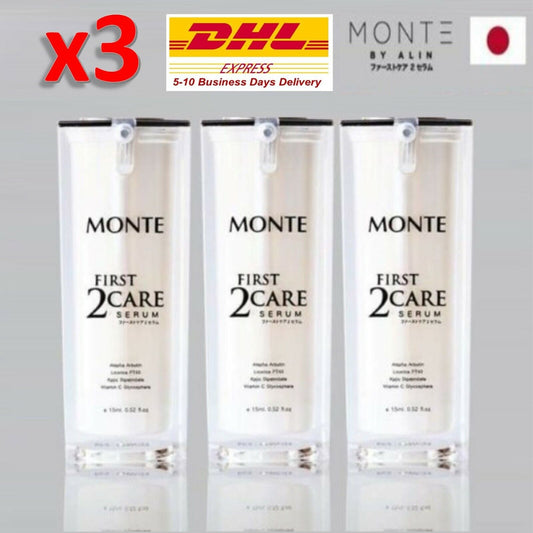 3x Monte Natural First 2 Care Skin Serum Japan Help Healthy Smooth Radiant Skin