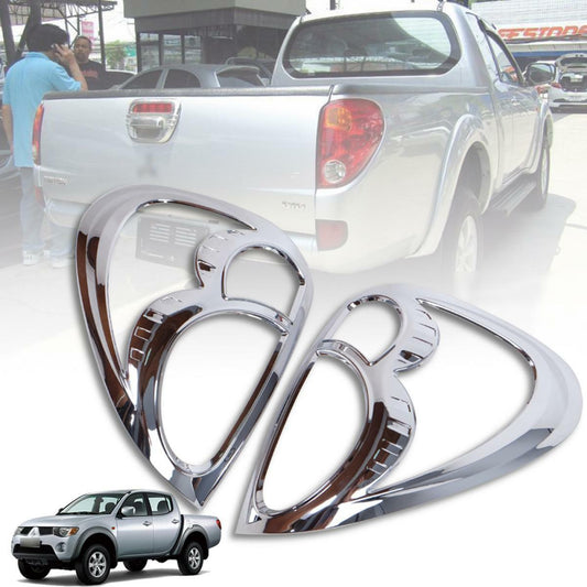 2005-13 Fit Mitsubishi L200 Triton Pickup MN ML Tail Lamp Light Chrome Cover