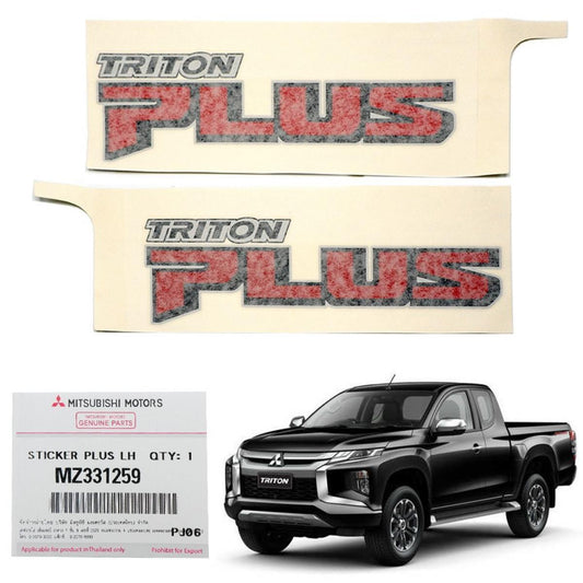 Pair Side Sticker Decal "Triton Plus" Fit Mitsubishi L200 4WD 2019-2023 Pickup