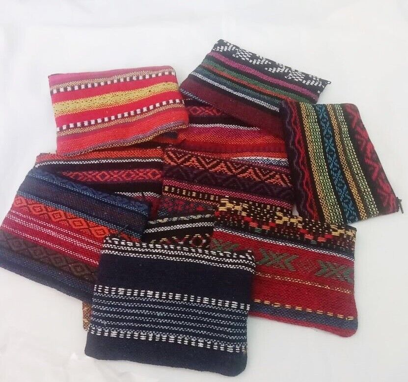 100Pcs Lot Zipper Bag Thai Bag Fabric Purse Wallet Coin Card Women Lady Bulk