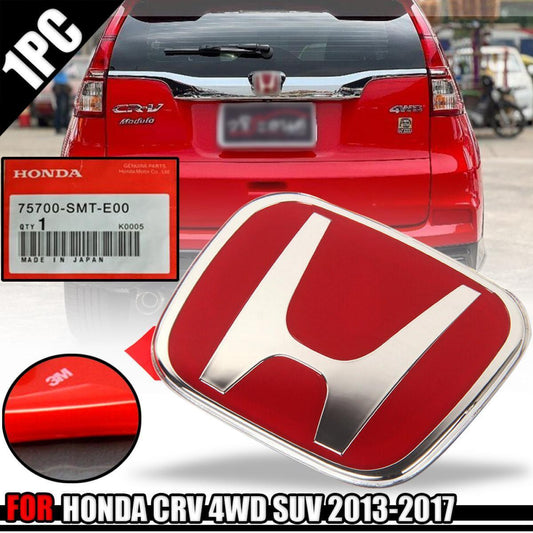 Red Emblem 8x10 cm Logo Rear Tailgate Frame For Honda CR-V CRV 2012-2016