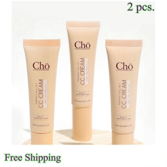 Cho CC Cream Perfect All In 1 SPF50 PA+++ Make up Sunscreen Skin Care Women 2pcs