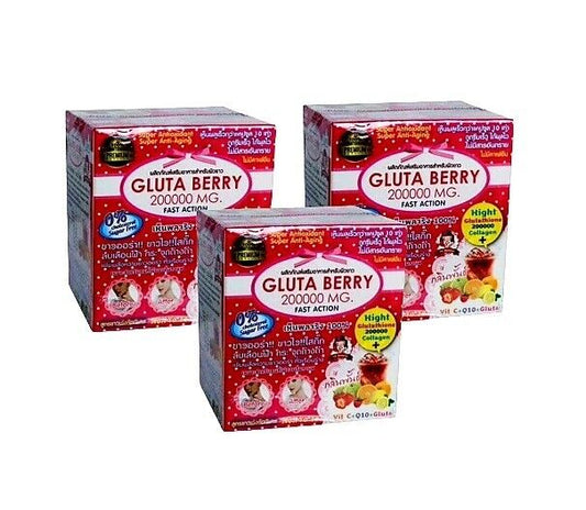 3X Instant Drink BerryGluta Punch Flavor Nourish Skin Anti Aging Healthy Bright