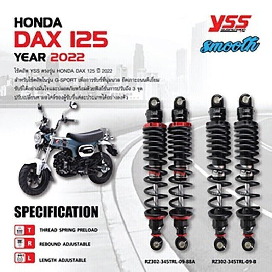 YSS SHOCK GAS ABSORBER Z-SPORT HONDA DAX 125 YEAR 2022 CLASSIC RZ302-345TRL-09-B