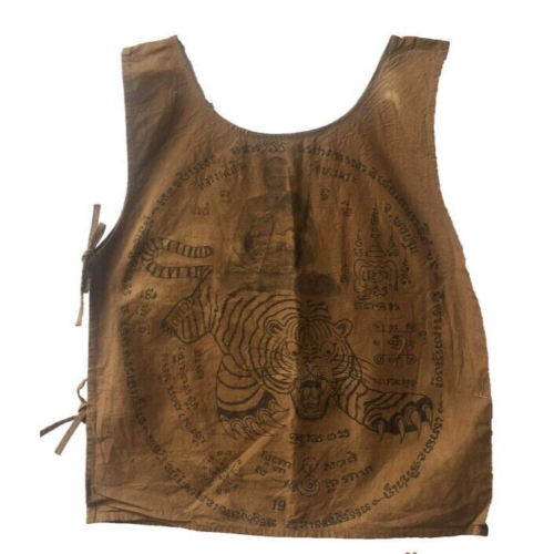 Pha Yant Talisman Shirt LP Pern Wat Bangpra Mantra Thai Cloth Buddha Amulet