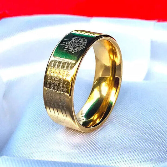 Ring Yant 5 Rows Talisman size 10 Power Lucky Protection Thai Buddha Amulet