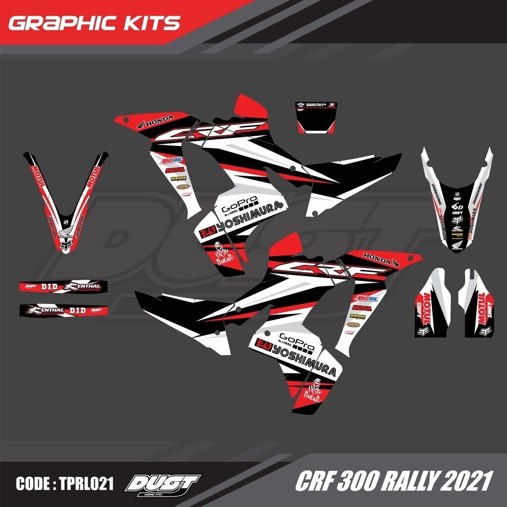 V17 Stickers Kit For Honda CRF 300 Rally 2021 Motocross Graphics Bike Decals crf