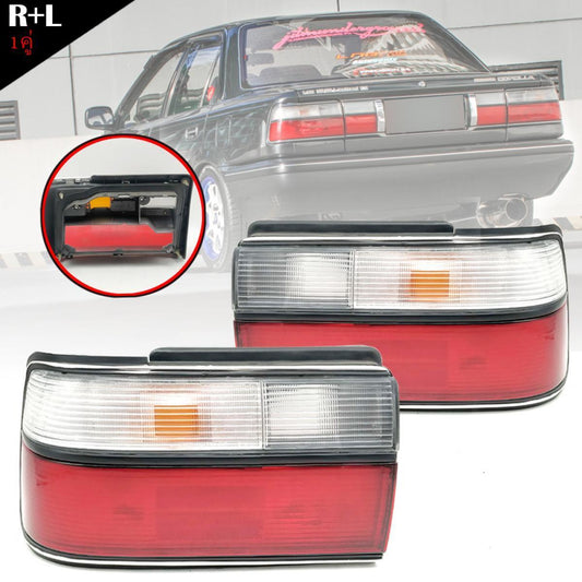 Pair LR Tail Lamp Rear Light For Toyota Corolla AE90 AE92 EE90 Sedan 1987-1991
