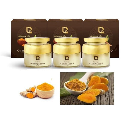 3x 40g. Cos Plus Bright Tumeric Cream Soft, moisturized, radiant skin thai herbs